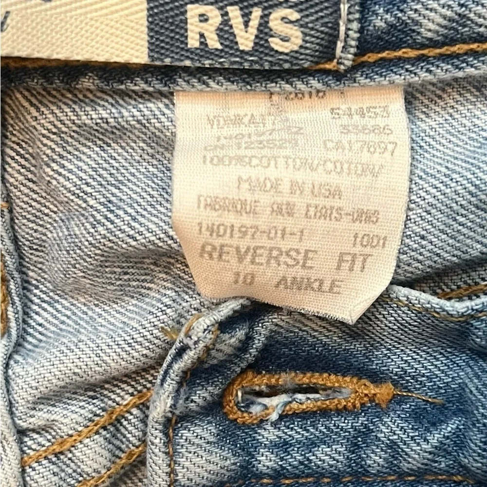 Vintage 90s Light Wash GAP Reverse Fit Ankle Jeans High Rise Tapered Leg Size 10